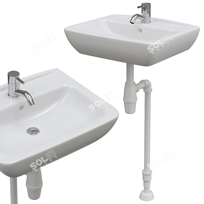 Tyngen Wash Basin Sink Kit 3D model image 1