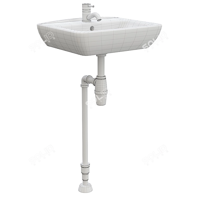 Tyngen Wash Basin Sink Kit 3D model image 4