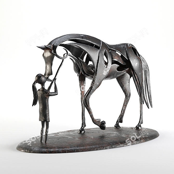 Archviz Metal Sculpture Kit 3D model image 2