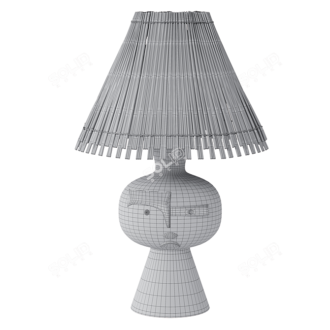 Chic Metropolis Table Lamp 3D model image 5