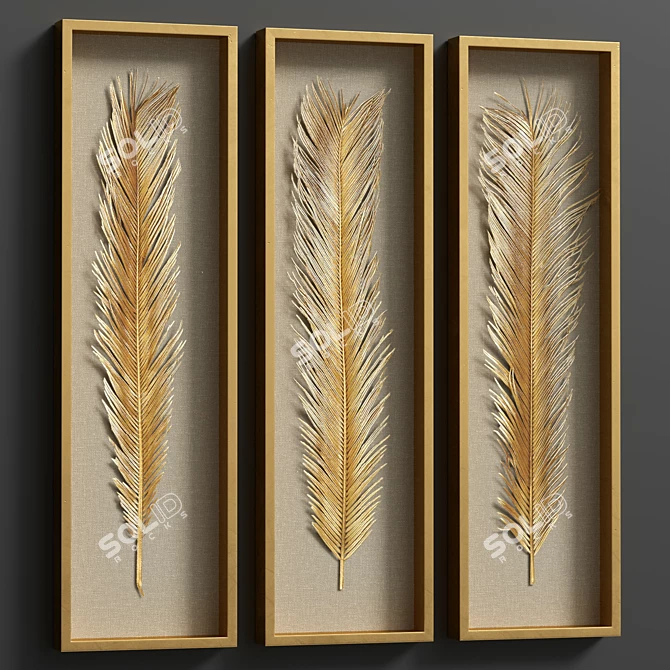 Palma Shadow Boxes Set 3D model image 1