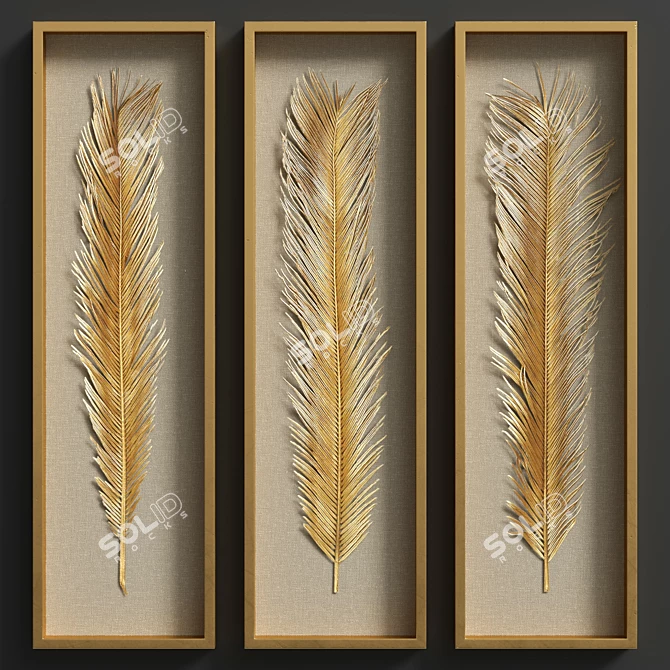 Palma Shadow Boxes Set 3D model image 2