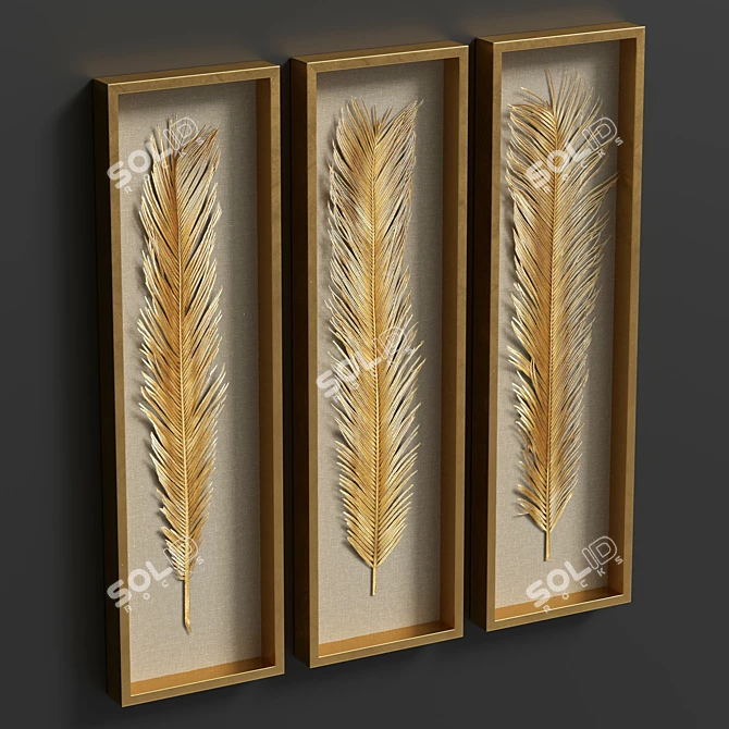 Palma Shadow Boxes Set 3D model image 5