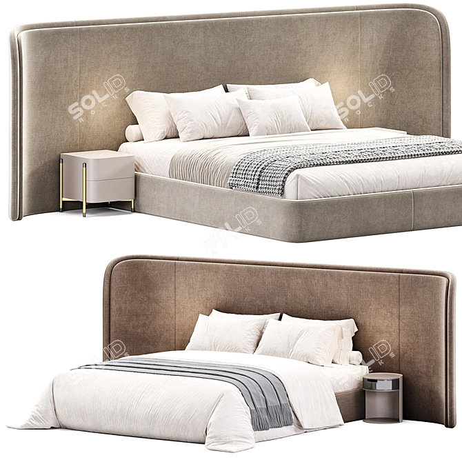 Modern Ferrol Bed Design 3D model image 2