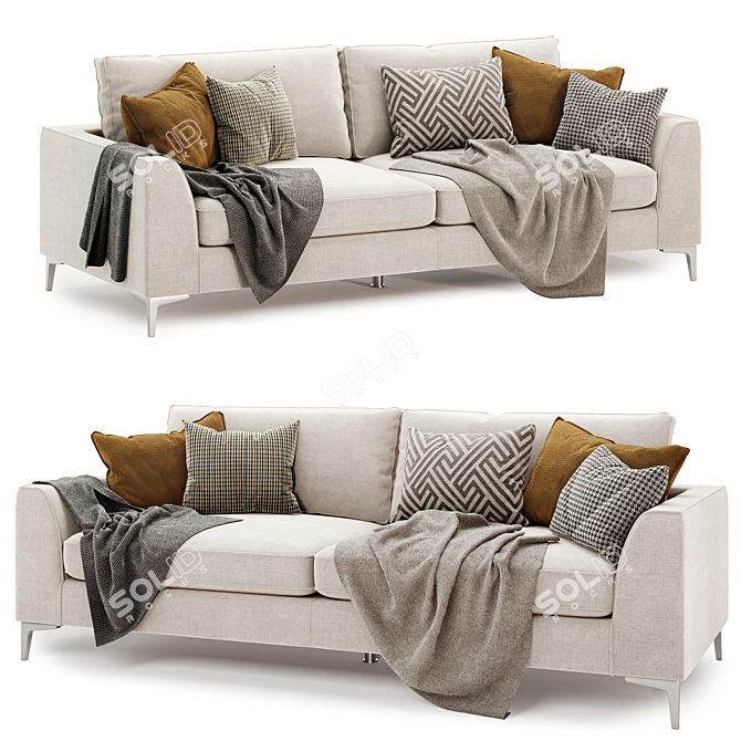 Light Color Isla Sofa 3D model image 1