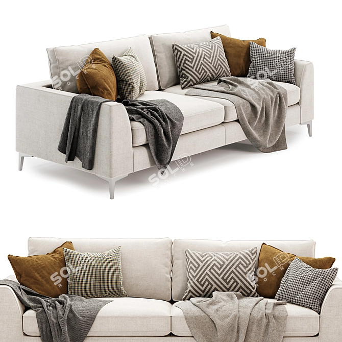 Light Color Isla Sofa 3D model image 2