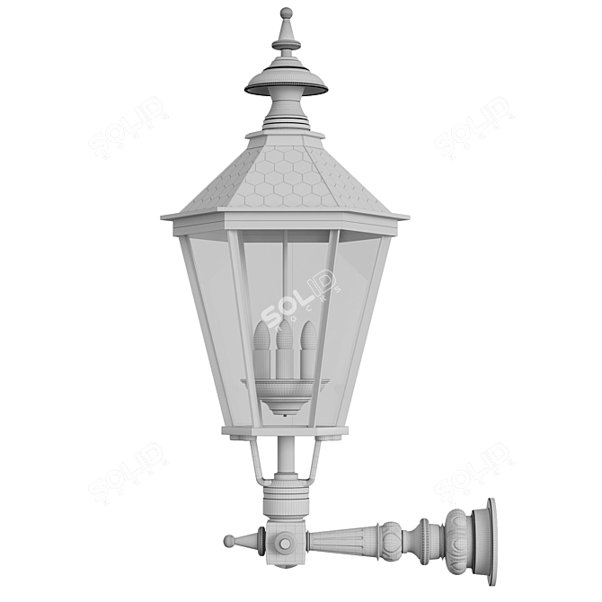 Westminster Aluminum Street Sconce 3D model image 3