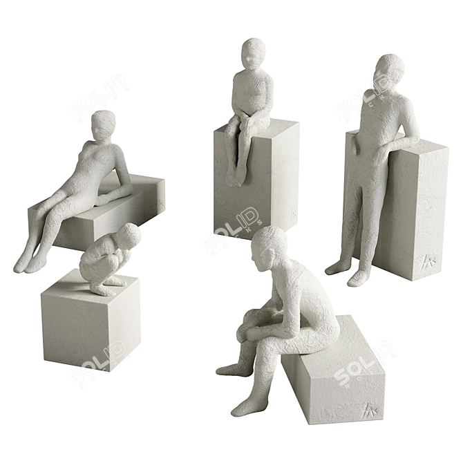 Kahler Character Sculptures Collection 3D model image 1