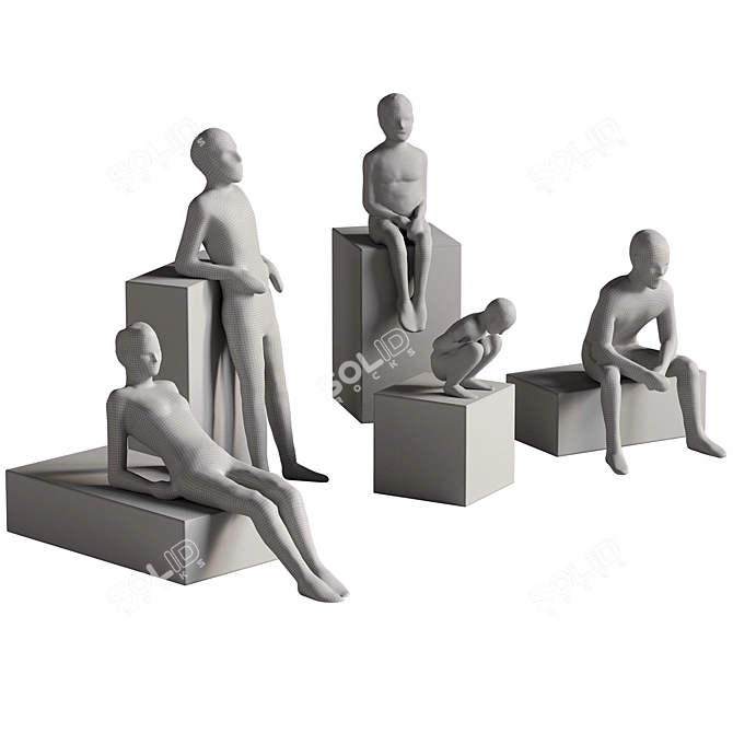 Kahler Character Sculptures Collection 3D model image 5