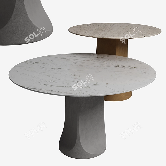 Tacchini Togrul Dining Table 3D model image 2