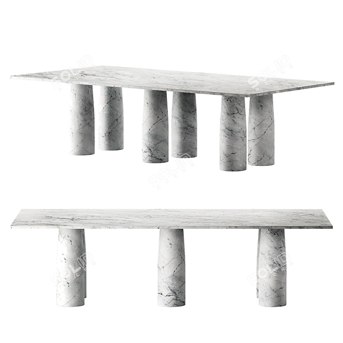 Kettal IL COLONNATO Rectangle Table 3D model image 3