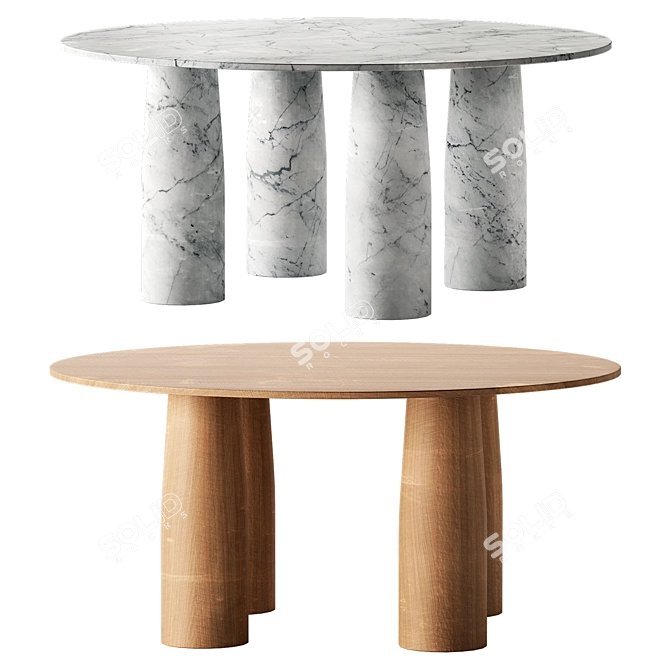 Kettal IL COLONNATO Round Table 3D model image 1