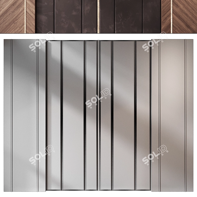 Modern Panel Decor 3D Model 3D model image 2