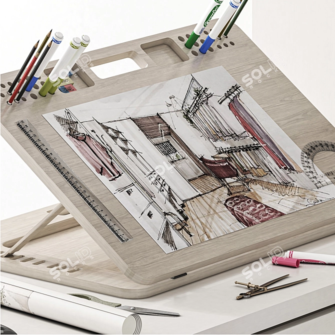 ErgoTable Set Office Essentials 3D model image 5