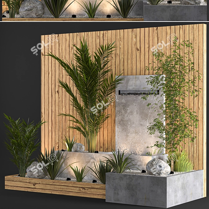 Indoor Outdoor Plant Fountain Model 3D model image 1