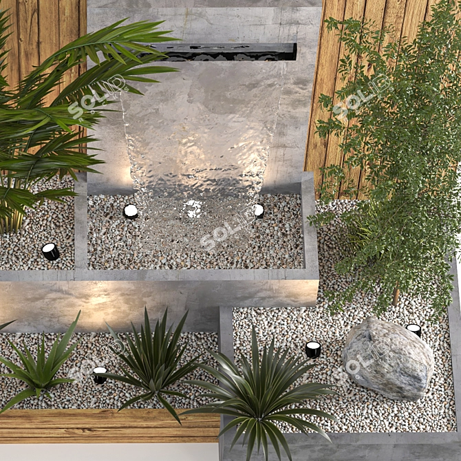 Indoor Outdoor Plant Fountain Model 3D model image 13