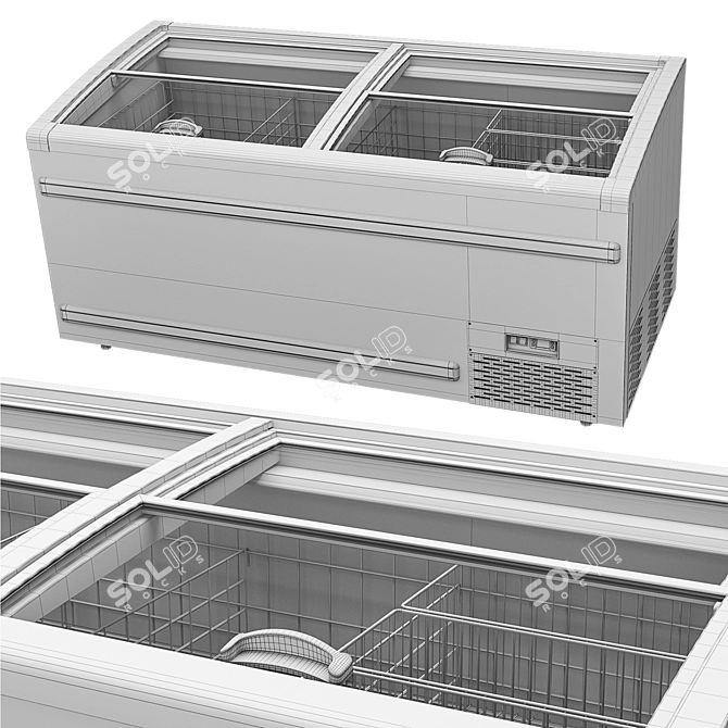 Glass Lid Corisca Push System 3D model image 3