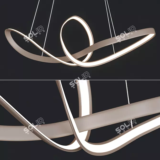 Elegant Wertmark Nodo Chandelier 3D model image 1