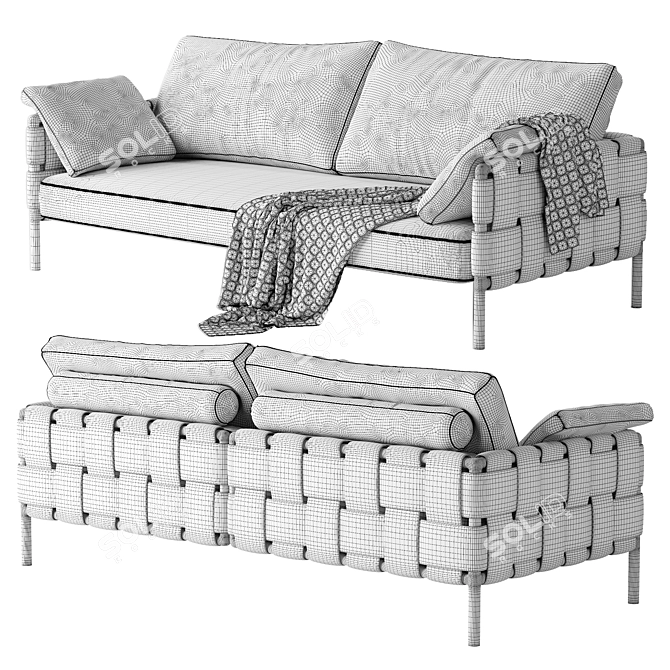 Luxurious Ratio Sofa Turri Brand 3D model image 10