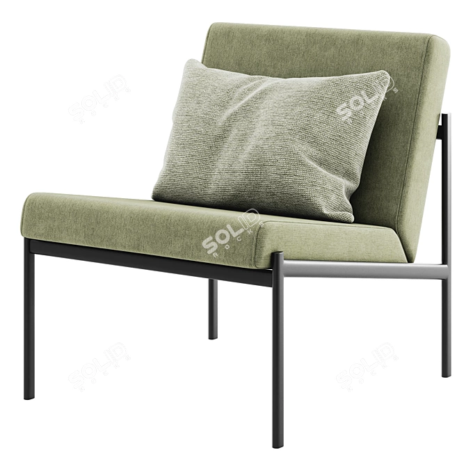 Kiki Lounge Chair and Ottoman 3D model image 3