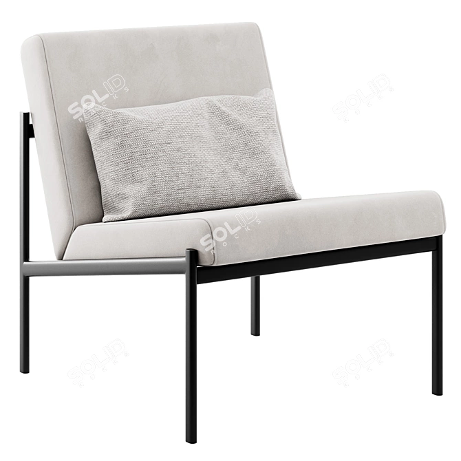 Kiki Lounge Chair and Ottoman 3D model image 4