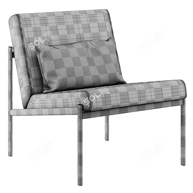 Kiki Lounge Chair and Ottoman 3D model image 5