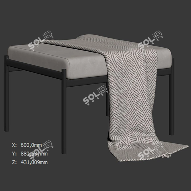 Kiki Lounge Chair and Ottoman 3D model image 7