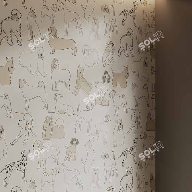 Premium 4K Kids Wallpaper Bundle 3D model image 7