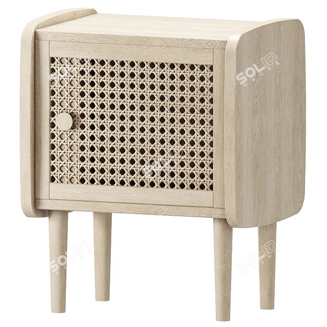 Tempa Bedside Table: Elegant Simplicity 3D model image 1