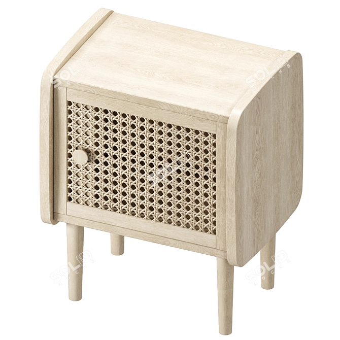 Tempa Bedside Table: Elegant Simplicity 3D model image 2