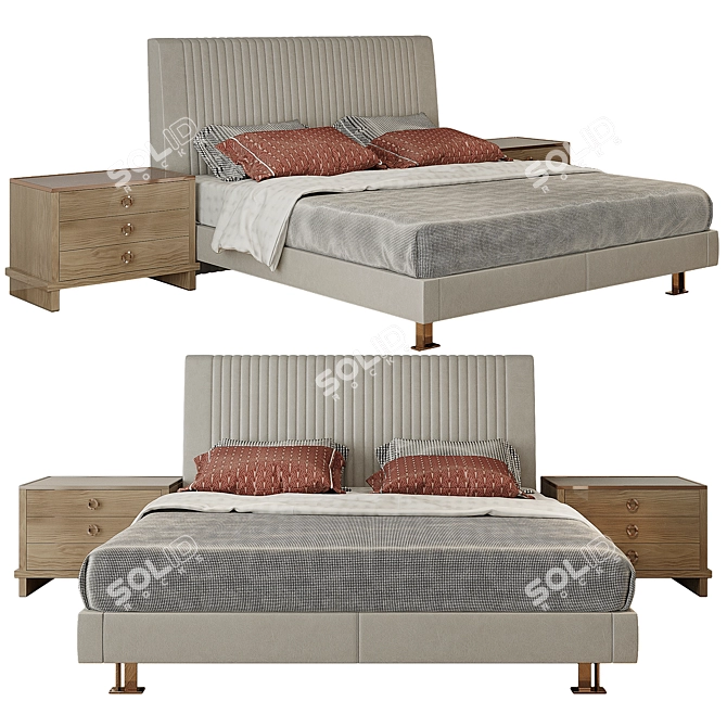 My Story Leather Bed 3D model image 3