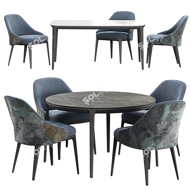 Modern Playground Dining Set 3D model image 1