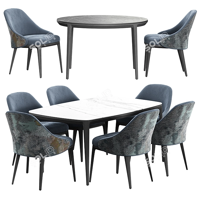 Modern Playground Dining Set 3D model image 2