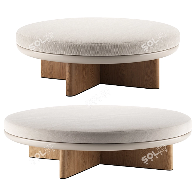 Kettal CALA Stylish Poufs Duo 3D model image 1