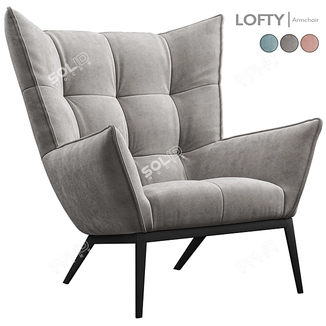 Lofty Cozy Armchair 3D model image 1
