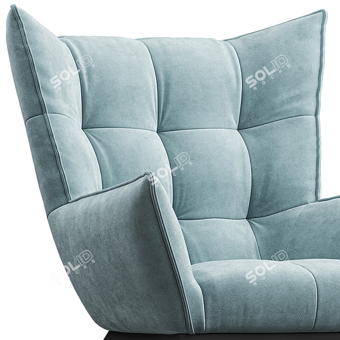 Lofty Cozy Armchair 3D model image 6