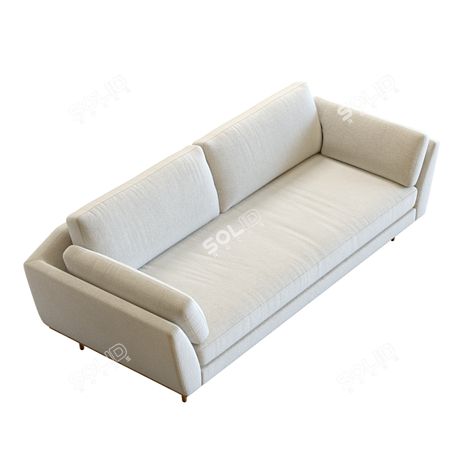 Mid-Century Hague Sofa 3D Model 3D model image 2