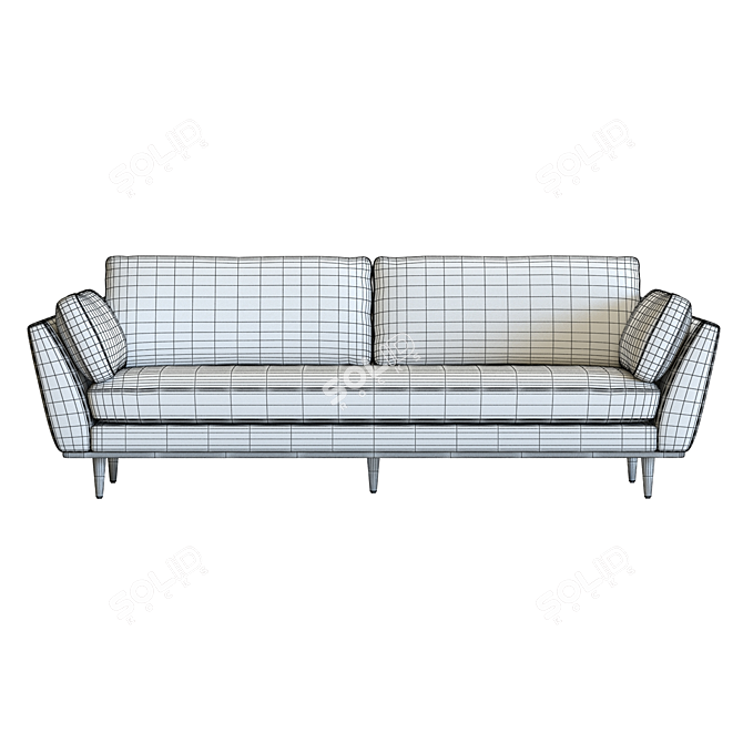 Mid-Century Hague Sofa 3D Model 3D model image 6