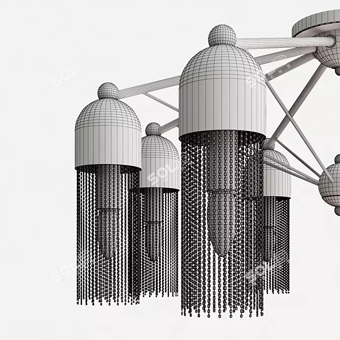 Zaria 2739-8P Ceiling Light 3D model image 2