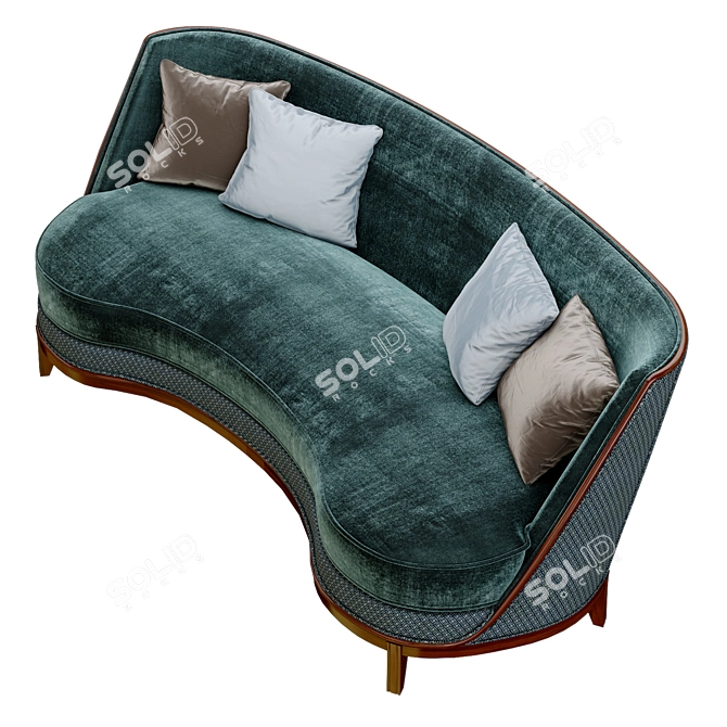 Luxury 2-Seater Normandie Sofa 3D model image 2