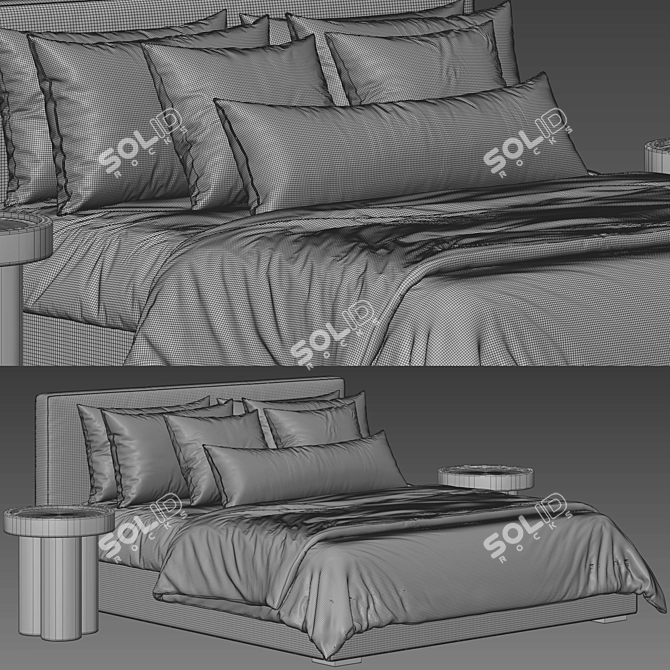 Luxury Modena Bed 3D Model 3D model image 3