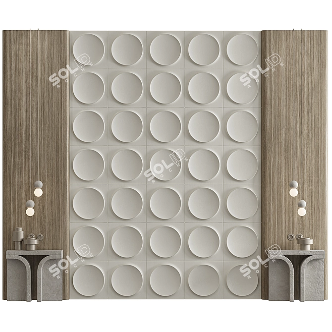 Decorative Wall Composition Panel 3D model image 1