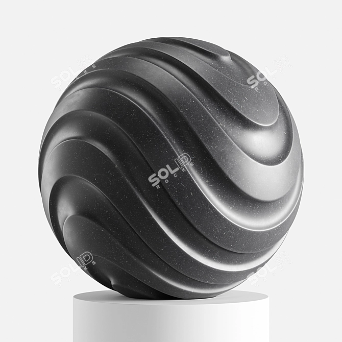 Spherical Abstract Sculpture Model 3D model image 1