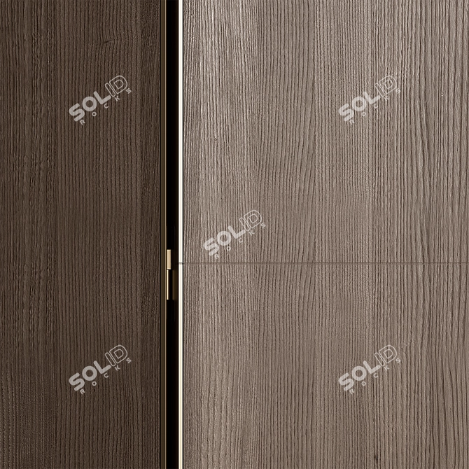 Sleek Modern Frameless Door Set 3D model image 5