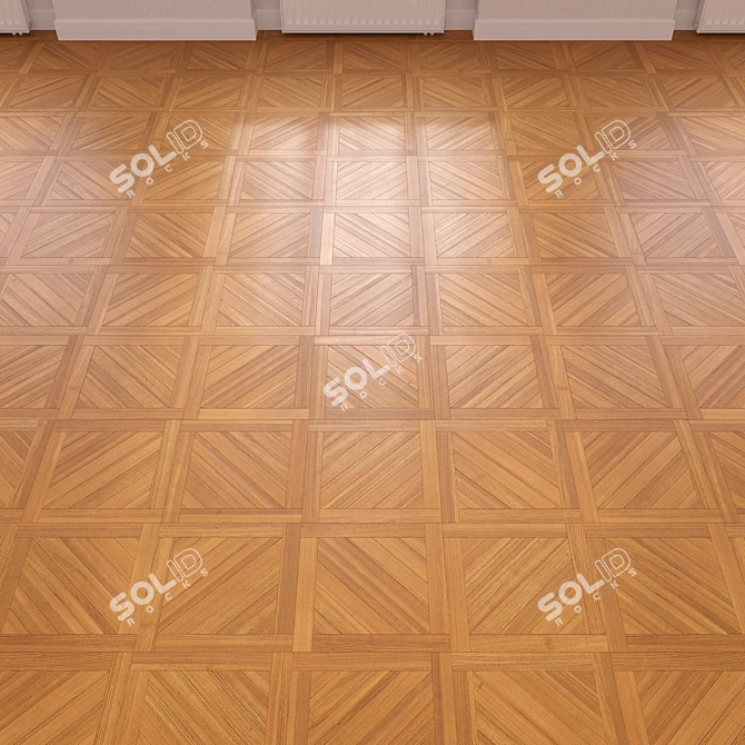 Premium Wood Floor 3D Model 3D model image 5