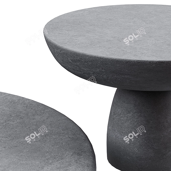 Minimalist Wabi Sabi Coffee Table 3D model image 6