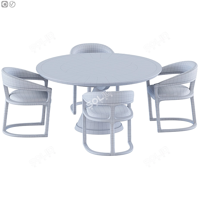 Kobe Chair & Vasco Table 3D model image 3