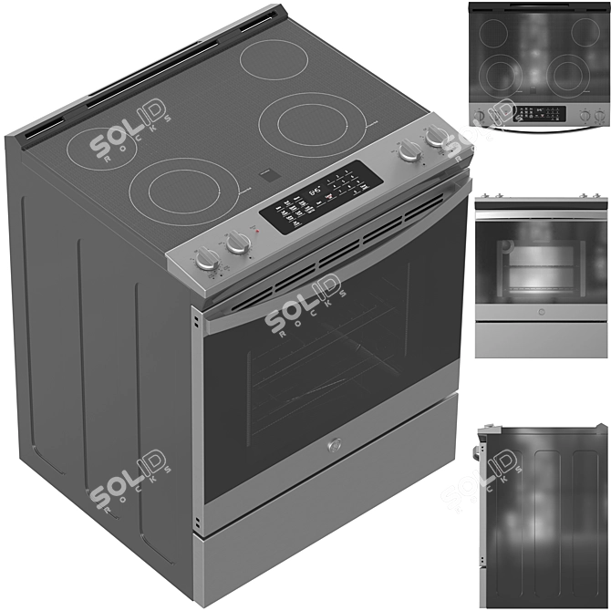 GE Kitchen Appliance Bundle 3D model image 2