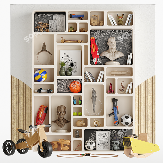 Kids Room Set with Toys 3D model image 1