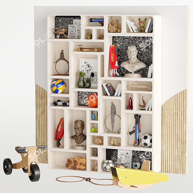 Kids Room Set with Toys 3D model image 3